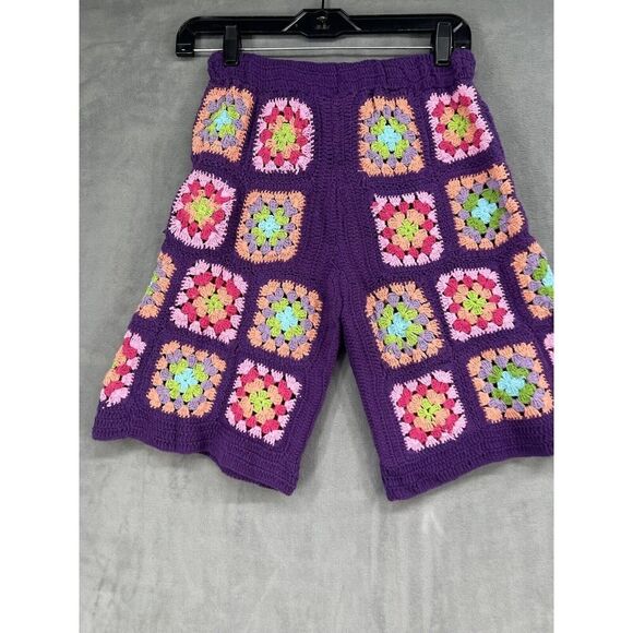 FLOOK Frances Long Shorts Purple Combo Size Medium Colorful - Picture 4 of 6